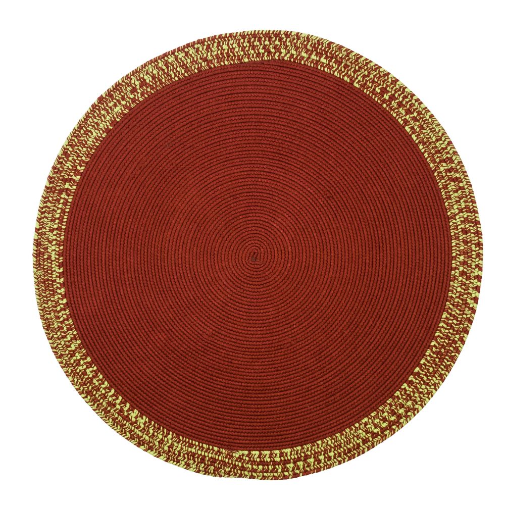Colonial Mills VB33 Holiday-Vibes Under Tree Reversible Round Rug - Border Vibe 35” x 35” 